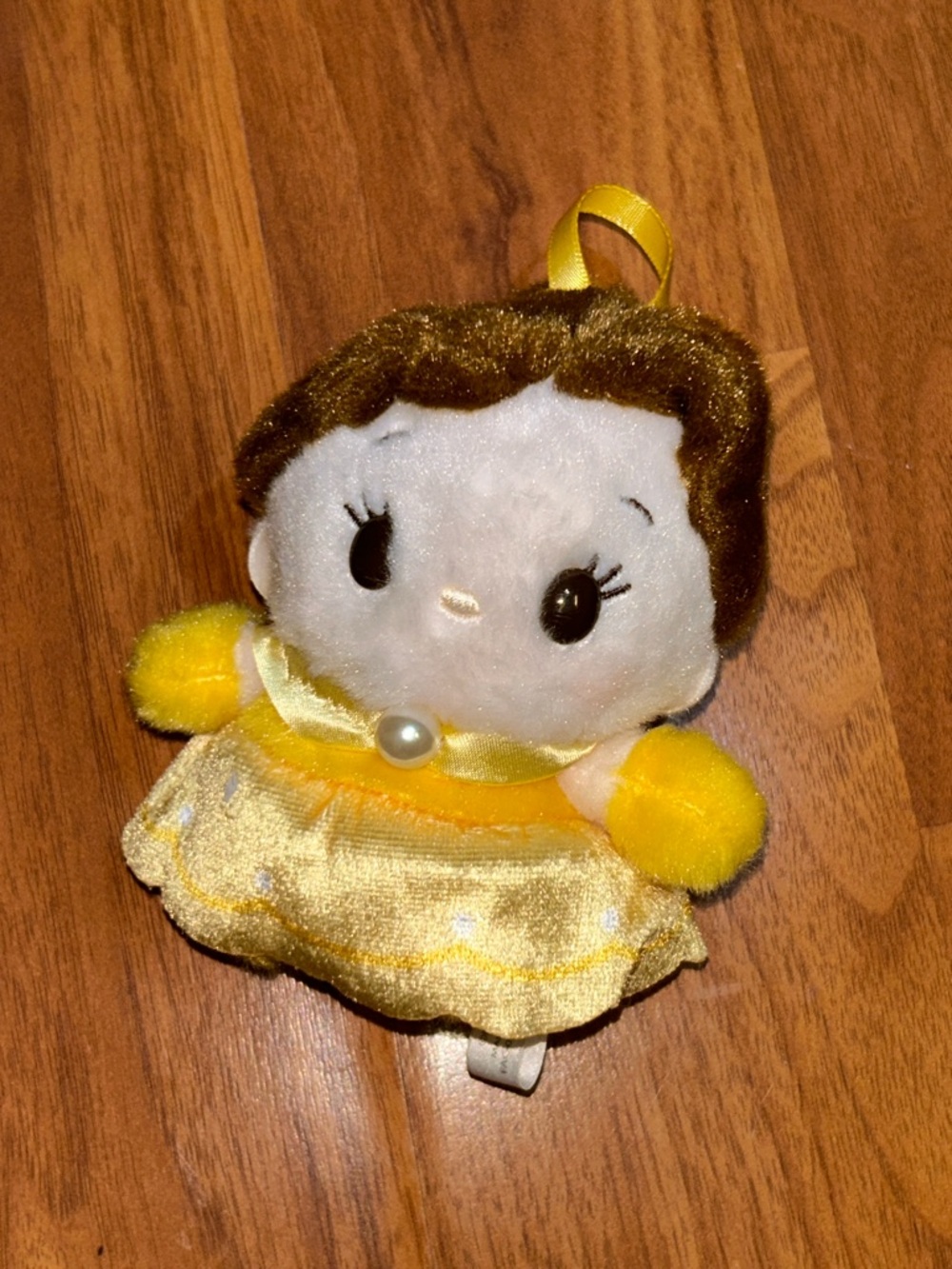 Disney Mini Belle Plush Princess Doll Keychain